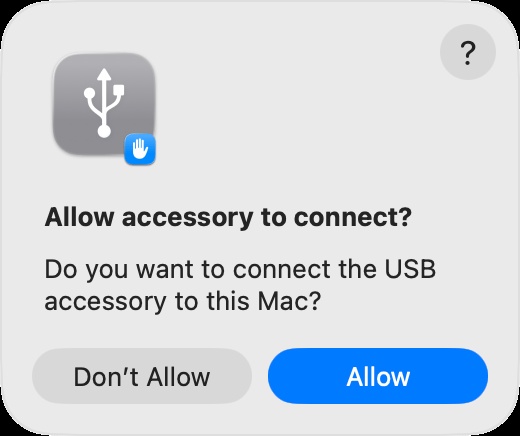 Allow Connection in Apple Configurator
