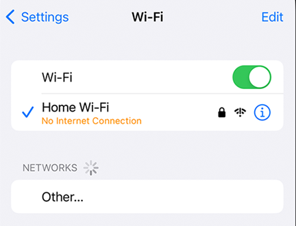 check wifi settings