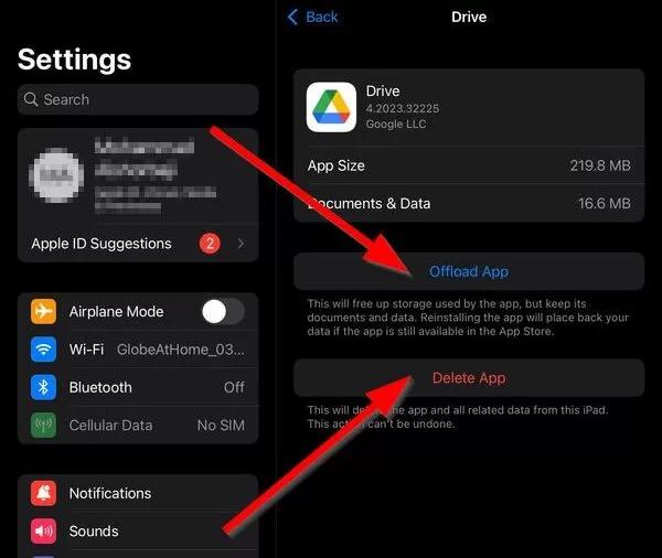delete apps