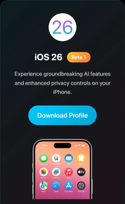 download ios 26 beta profile