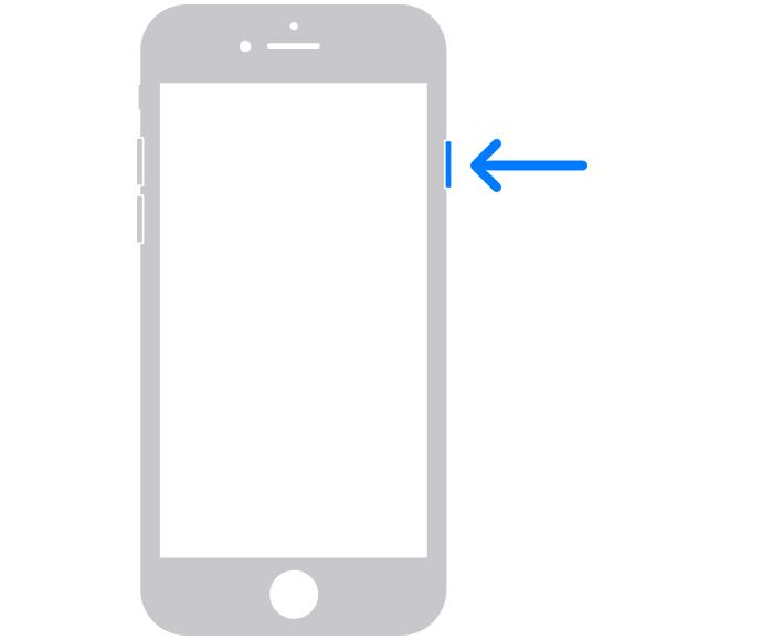 restart iPhone 6, 7, 8, or SE