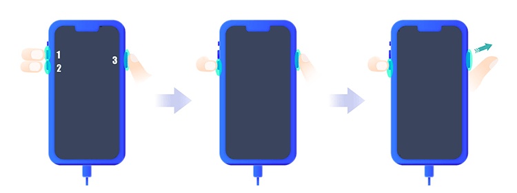 Hold Side Button for Black Screen