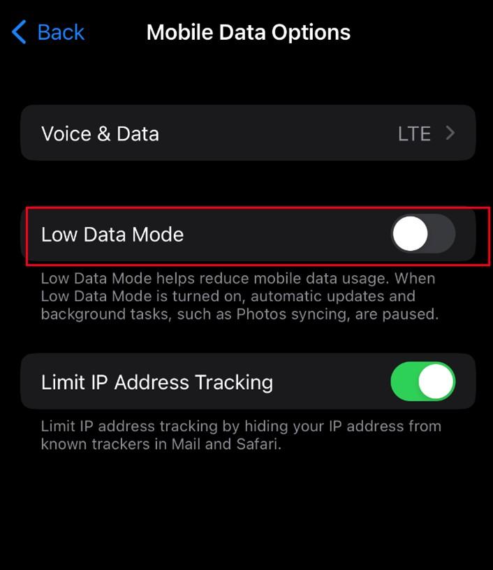 low data mode