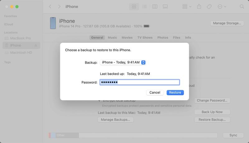 Iphone Restore Error 1109