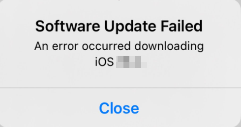 software update failed