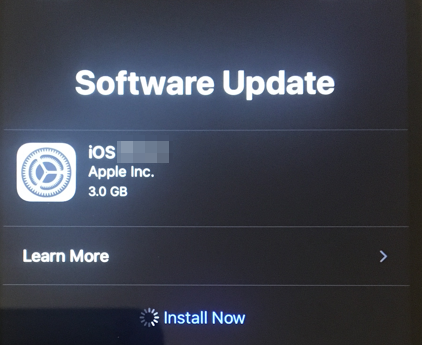 software update stuck on install now