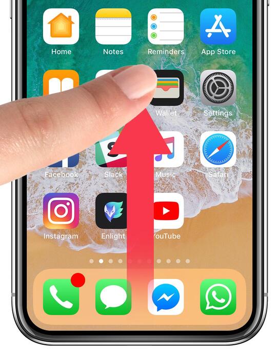Swipe away all open apps