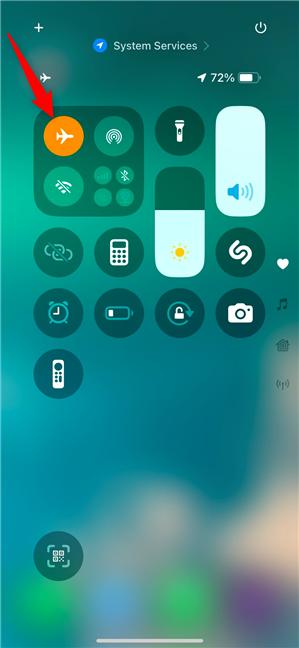 turn airplane mode off