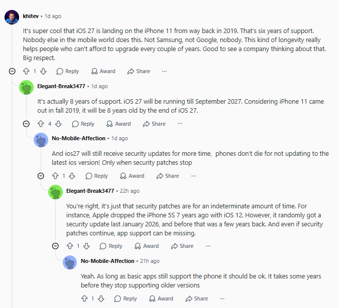 Iphone 11 Gets Eight Years Support