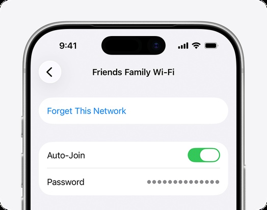 iPhone 忘記 Wi-Fi 網路