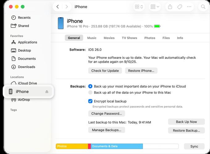 使用電腦更新 iOS 27