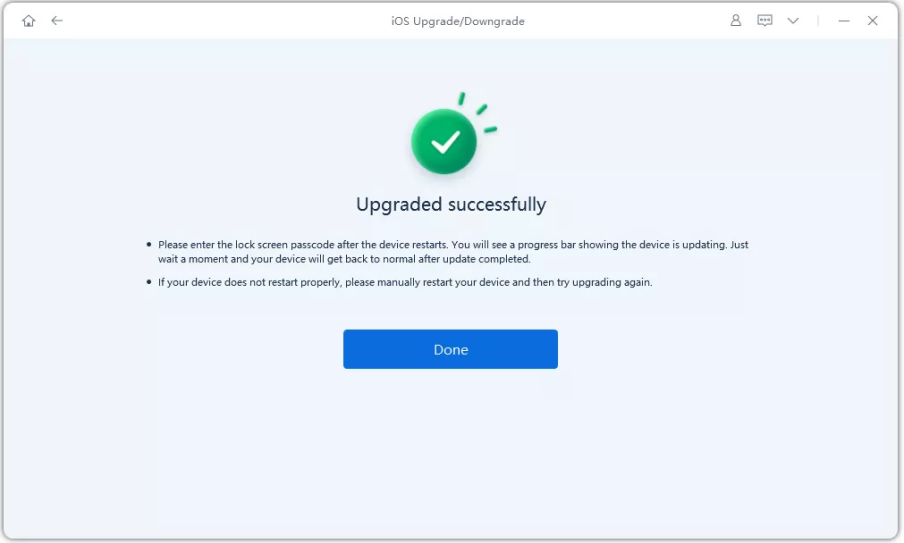 Upgrading Successfully