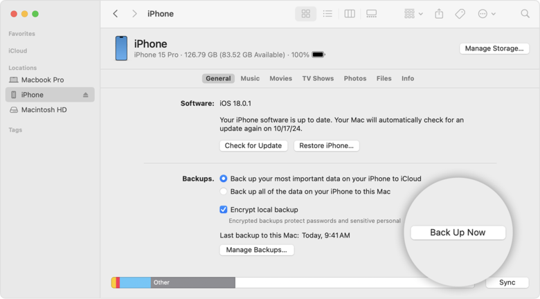 backup through itunes after ios 26 downgrade