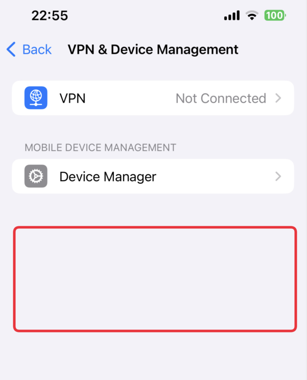 vpn & device management