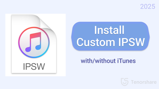 install custom ipsw with/without itunes