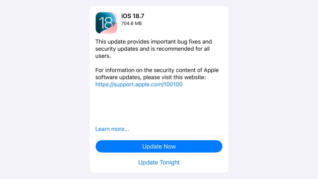 iOS 18.7 Download