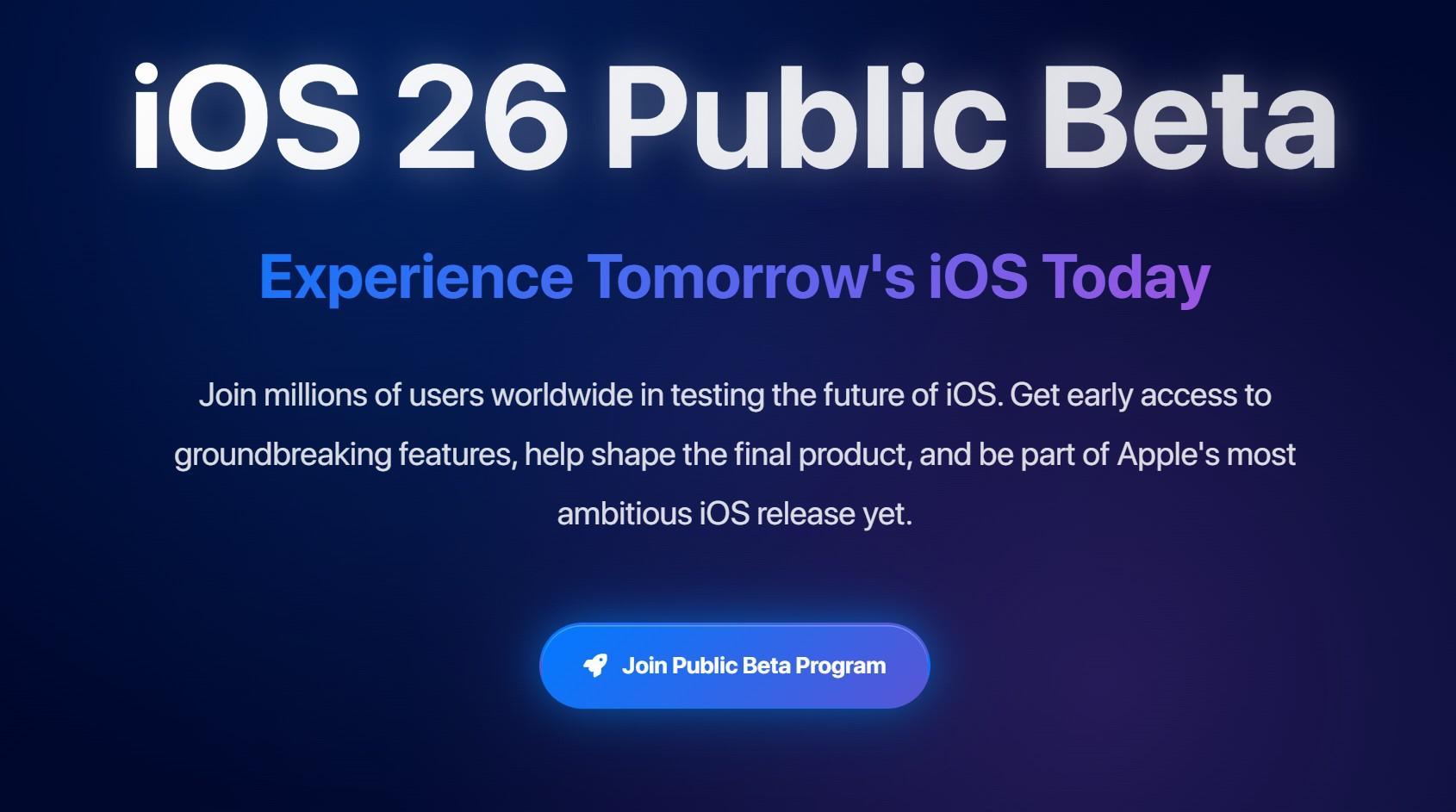 ios 26 public beta