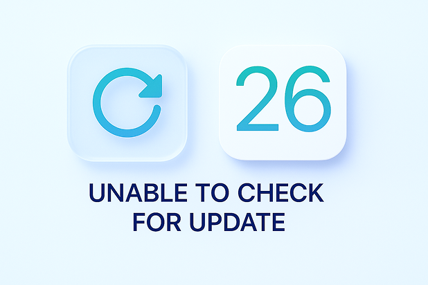 iOS 26 unable to check for update