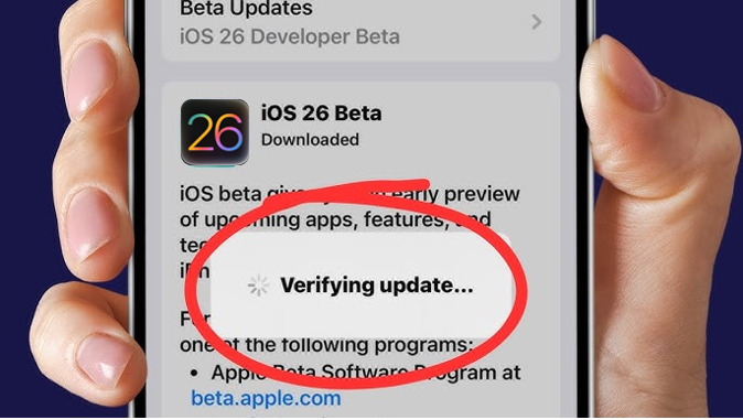 iphone stuck on verifying update ios 26 fixed