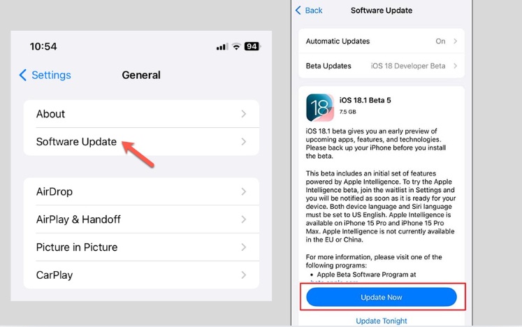 檢查最新的 iOS 更新