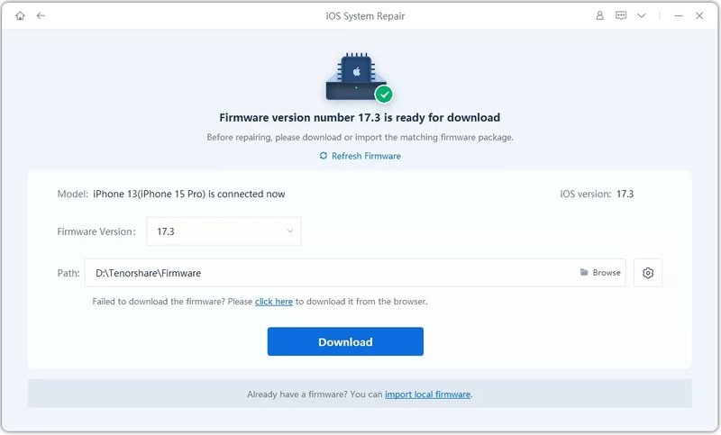 click download and wait