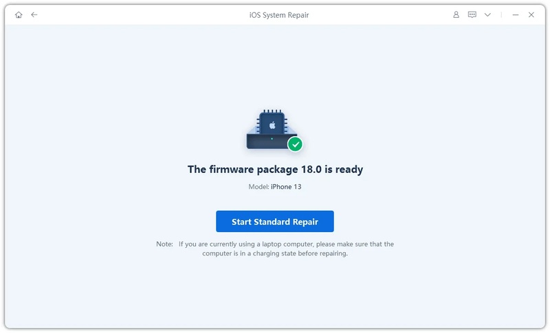 click start standard repair