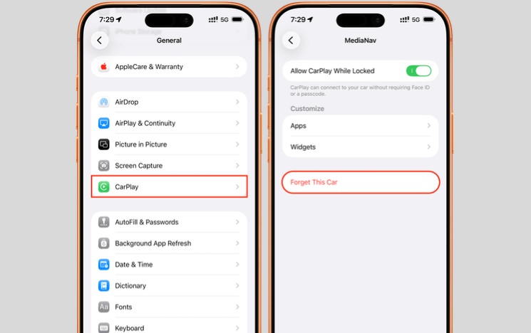 重置 CarPlay 配對